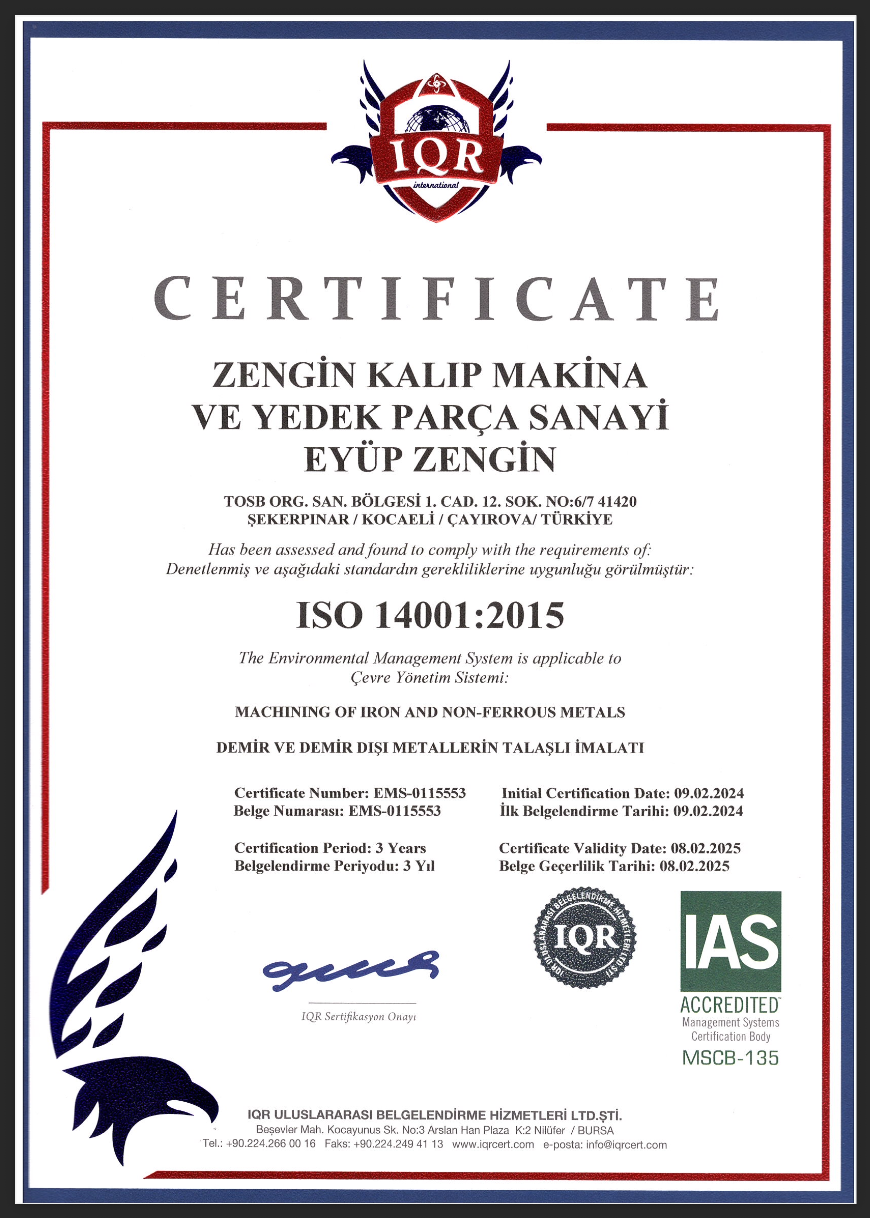 ISO 14001 Belgesi